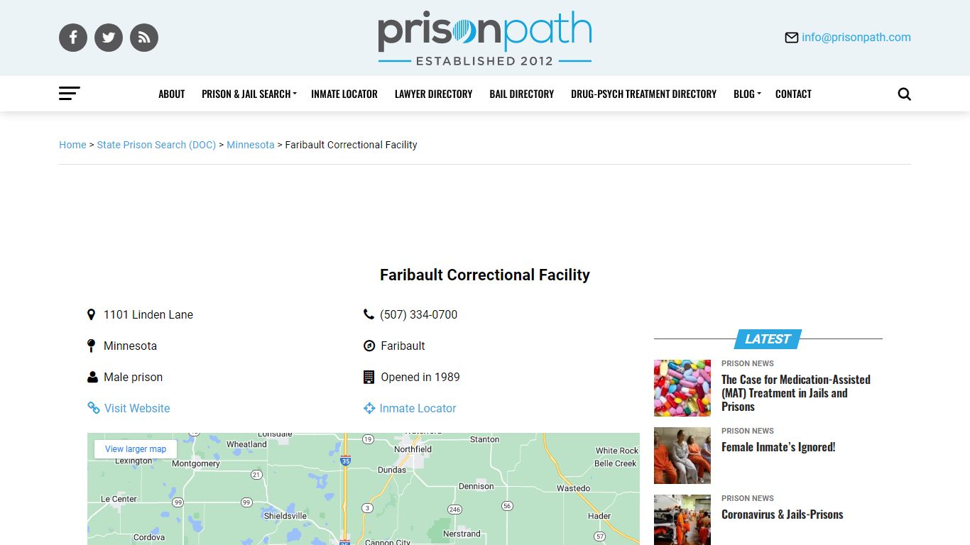 Faribault Correctional Facility - Prison Inmate Search ...